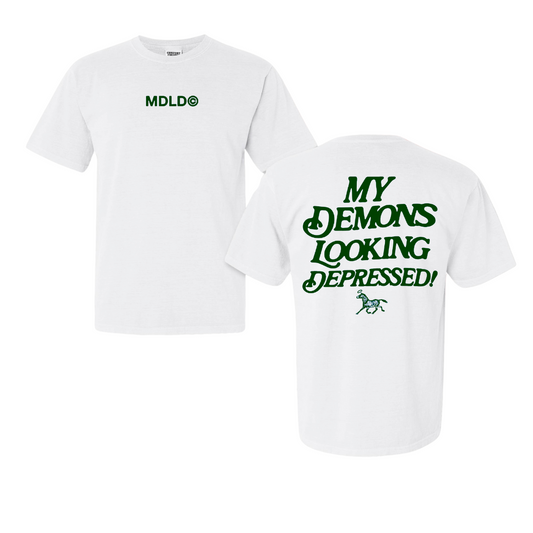 WHITE + GREEN MDLD TEE
